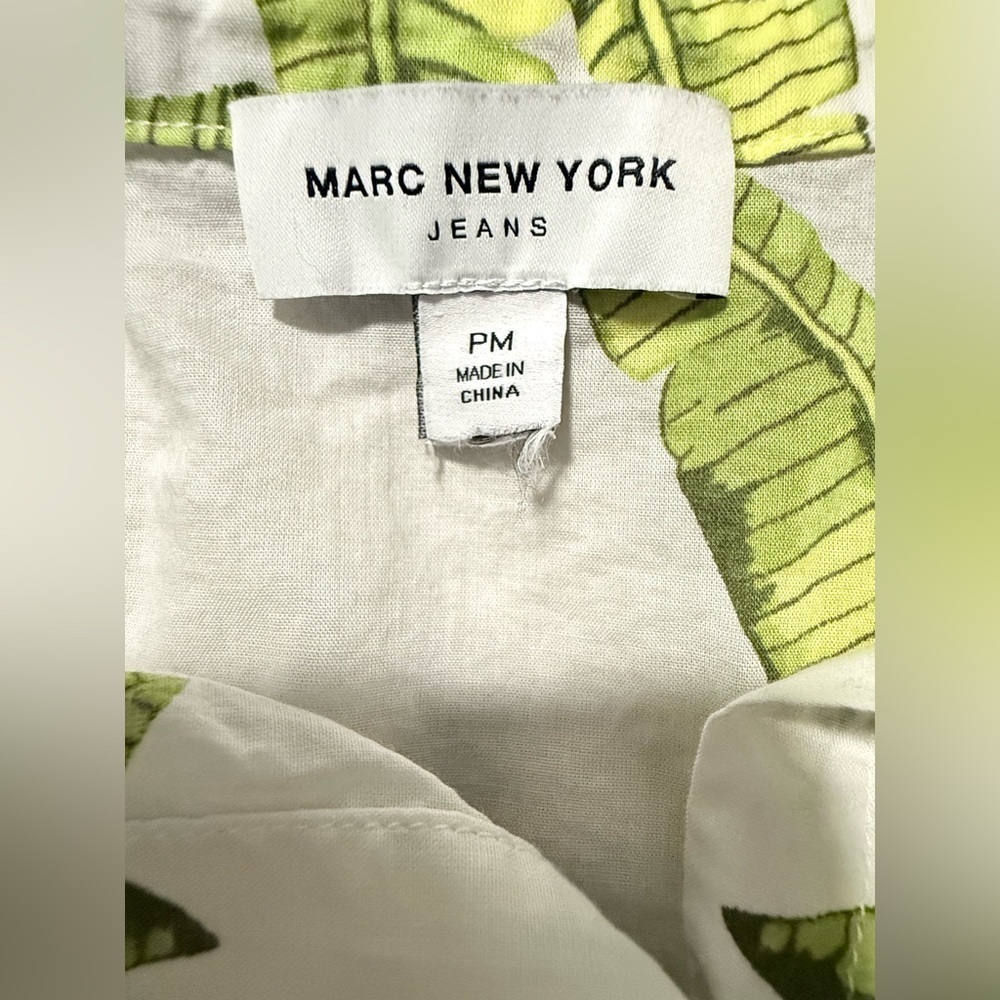 Marc New York Green Leaf Print Button Down Shirt - Picture 4 of 8